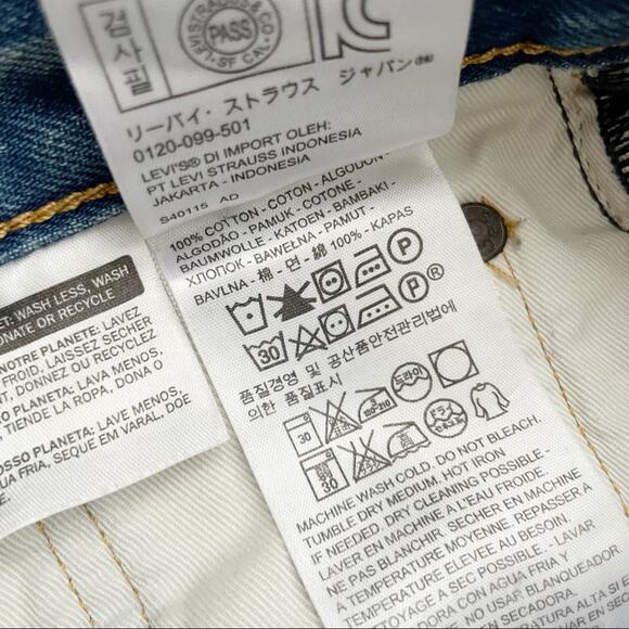 Levi’s 505 Color Block Cut-Off Shorts Sz 29 - Picture 5 of 5